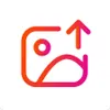 A red and white icon with a red arrow
