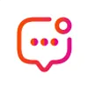A white background with a red speech bubble