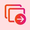 A pink folder with an arrow pointing to the left