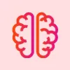 A picture of a pink and red brain on a pink background