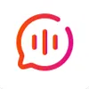 A speech bubble with a sound wave in the middle of it