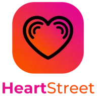 A heart with the words heart street on it