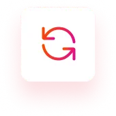 A red square with an arrow on it