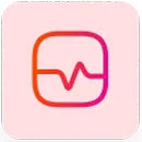 A square icon with a pink background