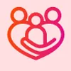 A couple of people that are in the shape of a heart