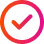 A black and pink picture of a circular object