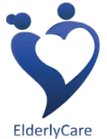 A blue logo with a heart on it