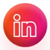 A red circle with a white logo on it