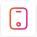 A white square with a red square on it
