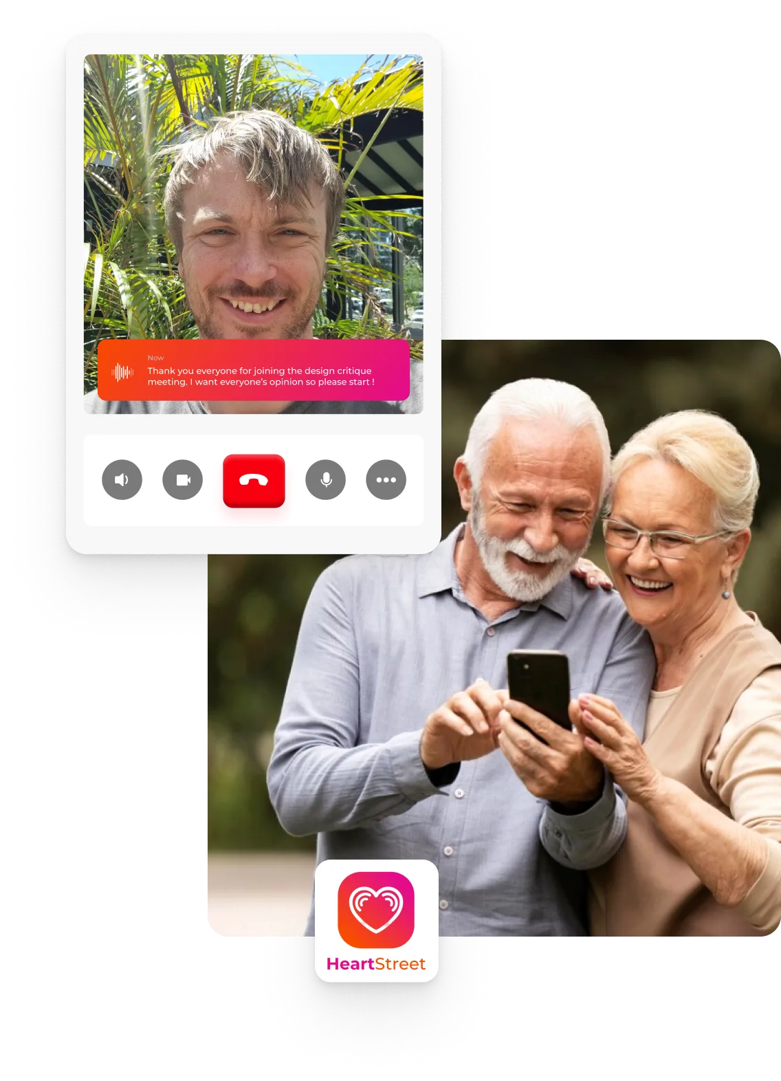 A couple of people that are looking at a cell phone